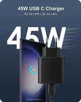 Chargeur rapide 45W PD 3.0 PPS, adaptateur mural USB-C à charge rapide adaptative pour S24/S23/S22 et Tab S9