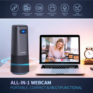 Caméra de visioconférence Hitrolink tout-<span class=keywords><strong>en</strong></span>-un USB 1080P certifiée CE/FCC avec haut-parleur et microphone pour conférences <span class=keywords><strong>en</strong></span> direct/<span class=keywords><strong>en</strong></span> <span class=keywords><strong>ligne</strong></span> - Product Image 4