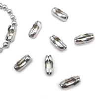 Connecteurs de chaîne à billes en acier inoxydable de haute qualité, perles d'extrémité dorées à sertir, fournitures pour la fabrication de bijoux DIY, fermoirs mousquetons et anneaux