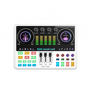 Scheda Audio Esterna <span class=keywords><strong>Professionale</strong></span> DJ20 con Cancellazione del Rumore, Interfaccia di Registrazione in Studio Portatile per PC/Telefono, Doppia Funzione per Trasmissioni - Product Image 6