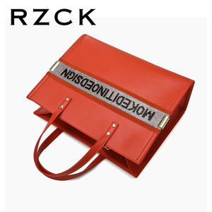 Borse all'ingrosso RZCK Thailand <span class=keywords><strong>Dolce</strong></span> PU per le signore Custom di lusso di grande capacità Orange con paillettes Tote bag con Logo di buona qualità - Product Image 3