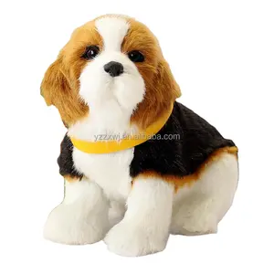 custom 20cm dog doll stuffed animal plush toy simulation German Shepherd dog black dog