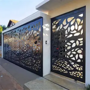 Fácil montar ao ar livre decorativo corte a laser metal parede de parede de parede de alumínio fencing