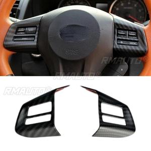 Volante de fibra de carbono con decoración brillante superior e inferior, modificación ligera mate para Subaru XV 2012-2014 - Product Image 2