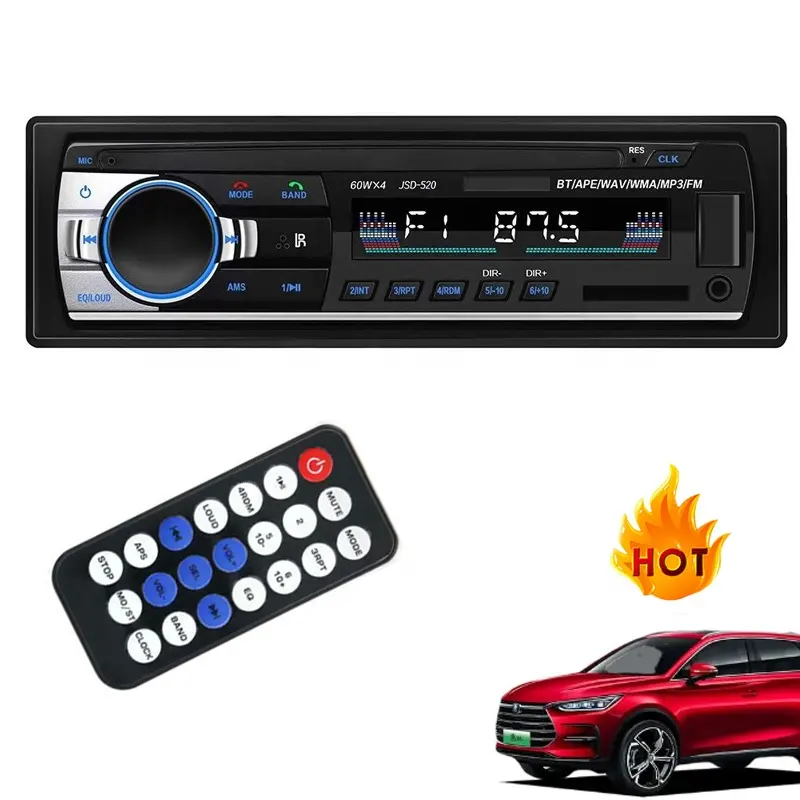 Car electronics JSD-520 -LP 12V Cheap FM Radio Stereo 1 Din Car MP3 Player Audio Music Receiver Aux SD USB input avto accessory