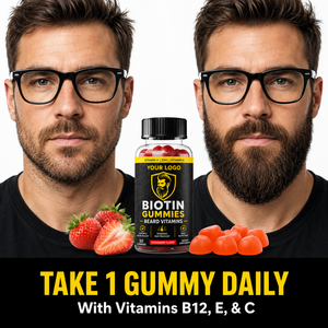 Productos Naturales para el Cuidado de la Barba para Hombres, Nutren la Barba, Mantienen el Cabello y la Piel Saludables, Fórmula con Zinc y Multivitaminas, Gomitas de Biotina para Barba - Product Image 2