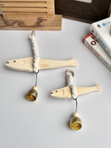 <span class=keywords><strong>Campanello</strong></span> di pesce realistico in legno di faggio di alta qualità personalizzabile nuovo decorazione in legno massello regalo con ornamento da appendere ingresso - Product Image 6