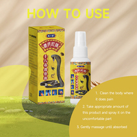 Spray Penetrante Herbal Tibetano de Etiqueta Privada para Dolor de Huesos, Escorpiones y Serpientes, 60ml, Alivio para Hematomas, Reumatismo y Lumbago, Exportador Certificado