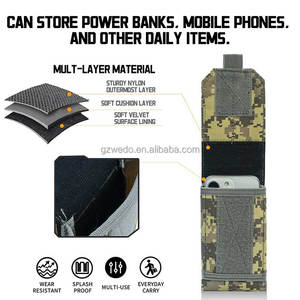 Pochette tactique MOLLE 600D personnalisée pour téléphone, sac banane EDC, pochette à outils multifonctionnelle pour <span class=keywords><strong>ceinture</strong></span>, support de smartphone d'extérieur - Product Image 3