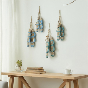 Décoration murale en bois sculpté de style méditerranéen, motif poisson, ornement suspendu pour la maison, café, restaurant, décoration de salon - Product Image 1
