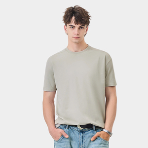Camisetas Lisas al por Mayor, Camiseta Casual de Manga Corta para Hombre, de Alta Calidad, Verano, 260 g/m², Corte Cuadrado, Transpirable - Product Image 2