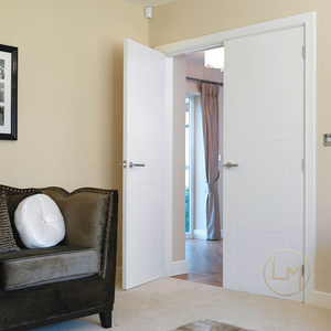 Pintu Kayu Jati Kedap Suara, Berlapis PVC, Modern, Terpasang Siap Pakai, Interior Solid, untuk Pintu Masuk Kamar Hotel di Turki - Product Image 6