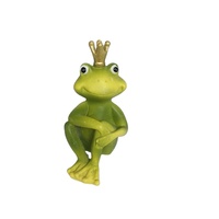Modèle moderne de sculpture de grenouille en résine avec prince héritier princesse pour figurine d'étang de jardin emballage direct d'usine décoratif pour la maison