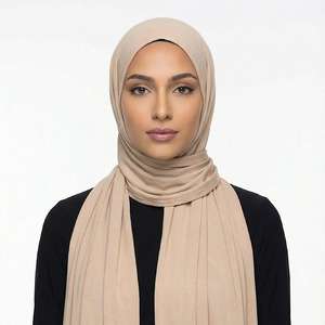 Hijab en jersey liquide uni fluide et opaque pour femmes musulmanes, idéal pour le bureau et les voyages - Product Image 1
