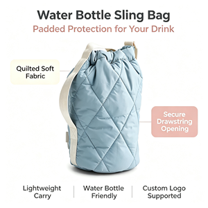 Sac bandoulière isotherme personnalisé en tissu Oxford, imperméable et durable, pour gourde et gobelet, idéal pour le sport et la gym - Product Image 1
