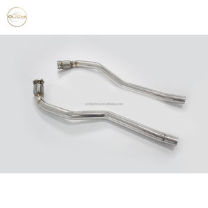 Sistema de escape Ouchi, tubo medio de rendimiento de acero inoxidable para Porsche <span class=keywords><strong>Macan</strong></span> S GTS 3,0 T, tubo recto - Product Image 4