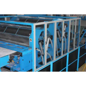 HongYi 2024 silinder tunggal dan mesin Carding Doffer ganda untuk lini produksi gumpalan bukan tenunan