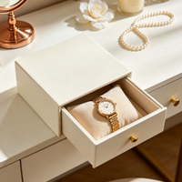 Boîte cadeau pour montre en gros avec structure à tiroir coulissant et insert en mousse personnalisé pour l'emballage de montres de luxe
