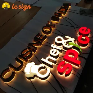 Utdoor-letreros de metal acrílico con letras LED, letreros con logotipo personalizado y nombre de 3D para pared de pestañas, tienda de uñas y spa