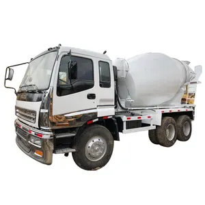 Professional Used Isuzu Concrete Mixer Truck Machines Agitating Lorry For Sale