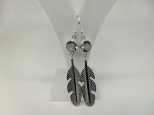 Pendientes de piedras preciosas de amatista verde natural hechos a mano, joyería de plata de ley 925, venta al por mayor, pendientes étnicos bohemios de moda para mujer - Product Image 4