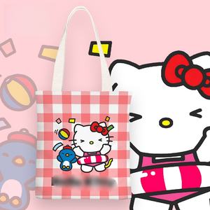 Wholesale Cartoon Kitty Shoulder Bags Oversized Cute Canvas Tote Bag <strong>for</strong> Valentines Day, Birthday, Library Present, Book Lovers - Product Image 3