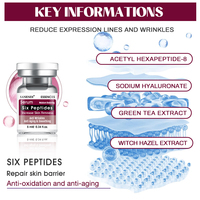Sérum Visage Hydratant AQUA à l'Acide Hyaluronique, Peptide Liquide Pur VC Bleu, Réparation et Renouvellement Cutané, OEM Privé