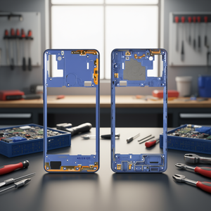 Carcasa de Repuesto Azul para Galaxy A21s, Parte Central - Product Image 3