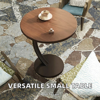 Table basse Senwell, cadre en bois moderne, pieds en acier inoxydable, design facile à nettoyer, 50 cm x 50 cm x 45 cm, utilisation intérieure/extérieure réglable