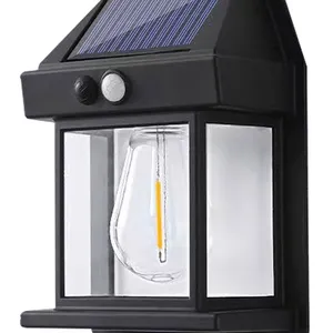 Wasserdichte Solar zaun leuchte für den Außenbereich Säulen pfosten Solar panel lampe Auto Switch Sensing Street Lawn Light für Yard Garden Door