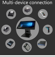 Système de point de vente tout-en-un pour la vente au détail, caisse enregistreuse avec tiroir de 15,6 pouces, machine de restaurant, Intel I3, Wi-Fi, 8 Go + 128 Go, ordinateur de caisse