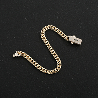 2024 nouvelle mode 14k laiton Hip Hop Miami X et Bracelet hommes femmes bijoux