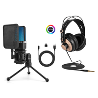 Kondenser Mikrofonlu Kablolu Kulak Üstü DJ Kulaklık Monitörü (Plastik ve Metal)