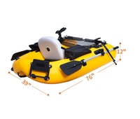 DWF bote de pesca inflable balsas pontón flotador tubo con mochila ajustable