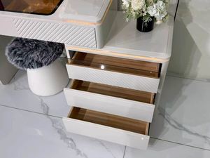 Solid wood <b>dressing</b> <b>table</b> with <b>mirror</b> lighting and drawer cabinet with Bedroom furniture for makeup <b>vanity</b> with storage drawers - Product Image 3
