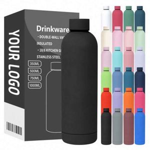 Bouteilles isothermes à double paroi avec logo personnalisé, 350 ml, 500 ml, petite ouverture, en acier inoxydable, bouteille d'eau de sport pour les voyages - Product Image 4