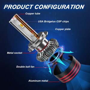 Conpex M8pro Car Led Auto H7 Bombilla de faro Led Canbus 120W 6000K 10800lm para bombilla de <span class=keywords><strong>faros</strong></span> de coche - Product Image 3