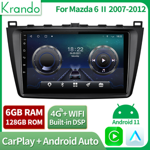 Rando-reproductor multimedia para coche, Radio con navegación táctil completa de 6G y 128G, GPS para azda <span class=keywords><strong>6</strong></span> 2 <span class=keywords><strong>2007</strong></span>-2012, carplay inalámbrico inteligente - Product Image 2