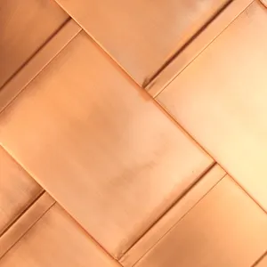 Professional Customization Copper Roof Manufacturer Square Flat Lock Copper Tile Decorate The Roof Of House