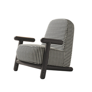 <b>Sofa</b> Chair Single Italian Style Houndstooth Pattern Comfortable <b>Seat</b> <b>Cushion</b> Modern Minimalist Living Room Chair - Product Image 5