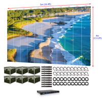 Écran LED d'affichage pour événements haute définition P2 de 5 m x 4 m, installation rapide, écran LED de location de 16 pi x 13 pi