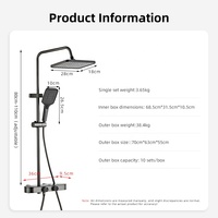Mejor Vendido en Stock: Conjunto de Ducha Termostática con Teclado de Piano, 4 Modos, 4 Salidas, Rociador Suave, Cromado - El Favorito de Europa y América
