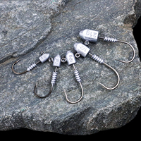 Hameçon de pêche Hover Rig, Leurre souple en plastique, Tête de jig, Rig de pêche en eau moyenne, Équipement de pêche au bar, Matériel terminal, Fabricant grossiste