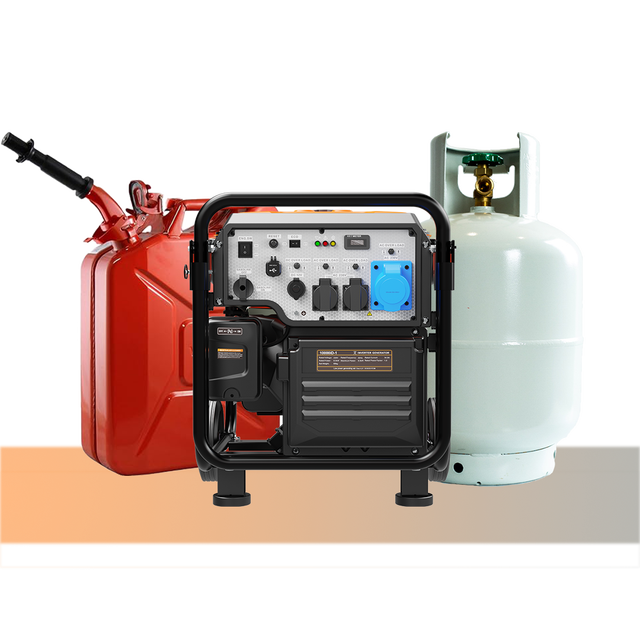 HWASDAN CE Approved Inverter Generator 8kw Duel Fuel 8500w Gasoline Generator 110v/240v Work with LPG&Petrol for Home&Factory