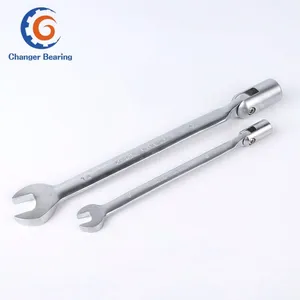 Flexible Head Combination Socket Wrench Multi-function Swivel Head Double Headed Open End Spanner