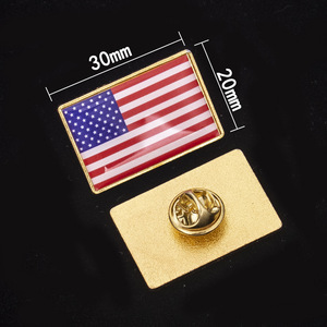 Nome del design bandiera del paese USA Gouden Arabia saudita spille in metallo Yiwu Saree spille da donna smalto morbido perno in zinco placcato - Product Image 6