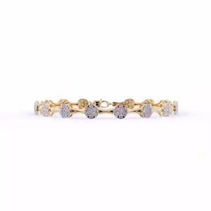 สร้อยข้อมือเพชรมอยส์ซอไนต์สีขาวทองสำหรับเป็นของขวัญครบรอบ - Product Image 2