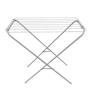 Simple Metal X-type Towel Laundry Drying Stand Folding Balcony Laundry Clothes Airer Drying Rack