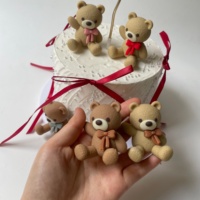 Décoration de gâteau mignonne en forme d'ours pour la Saint-Valentin, DIY, pour baby shower