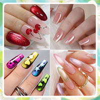 Kit de Vernis Gel Œil de Chat Arc-en-ciel 9D Tendance, 6 Pièces, Effet Cristal Brillant, Perles de Verre Magnétiques, Gel UV LED Soak Off, Kit Nail Art, Coffret Cadeau